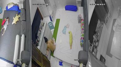 四月新流出黑客破解家庭网络摄像头偷拍光头男与大奶娇妻夫妻性生活后续